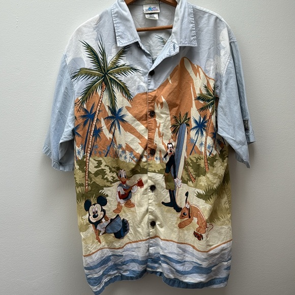 Vintage Disneyland Hawaiian Shirt Hang Loose Large Camp Shirt| Resort vacation - Picture 2 of 10